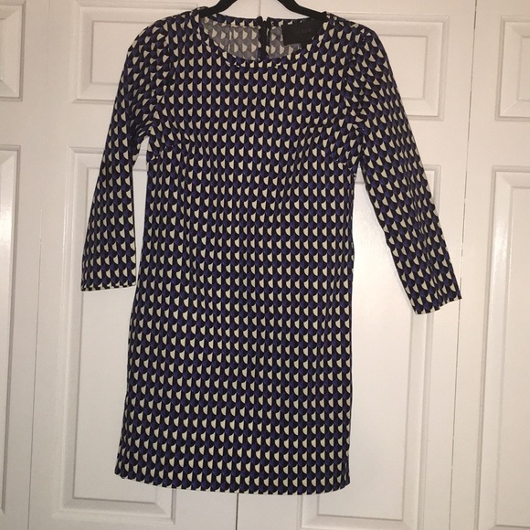 NWOT-J. Crew Jet Set Geo Print  Zipper Dre… - Picture 2 of 3